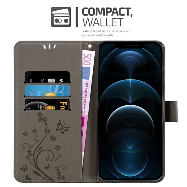 iPhone 13 Skal Fodral i blomdesign Mobilskydd Case Cover med magnetisk stängning, ståfunktion och kortplatser