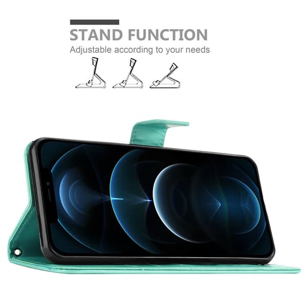 iPhone 13 Skal Fodral i blomdesign Mobilskydd Case Cover med magnetisk stängning, ståfunktion och kortplatser