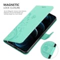 Miniatyrbild 5 av 8: iPhone 13 Skal Fodral i blomdesign Mobilskydd Case Cover med magnetisk stängning, ståfunktion och kortplatser