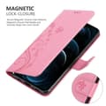 Miniatyrbild 5 av 8: iPhone 13 Skal Fodral i blomdesign Mobilskydd Case Cover med magnetisk stängning, ståfunktion och kortplatser