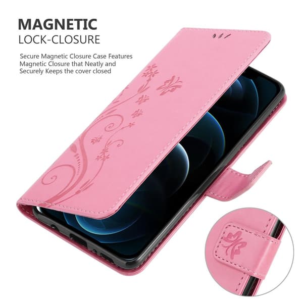 iPhone 13 Skal Fodral i blomdesign Mobilskydd Case Cover med magnetisk stängning, ståfunktion och kortplatser