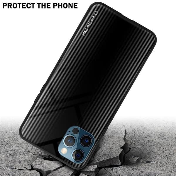 Deksel til iPhone 13 Stripe optics Silikondeskel laget av TPU-silikon og bakside av herdet glass