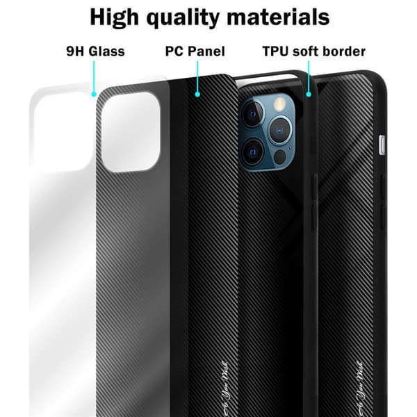 Deksel til iPhone 13 Stripe optics Silikondeskel laget av TPU-silikon og bakside av herdet glass