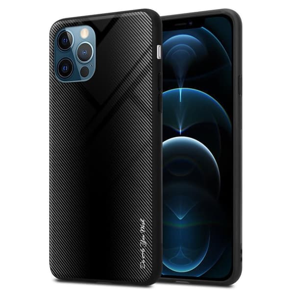 Deksel til iPhone 13 Stripe optics Silikondeskel laget av TPU-silikon og bakside av herdet glass