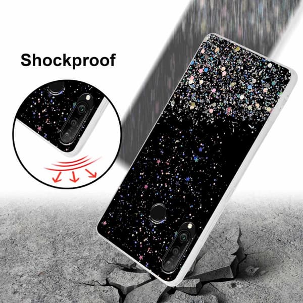 Huawei P30 LITE Skal Fodral Case Cover av flexibelt TPU-silikon med glittrande glitter