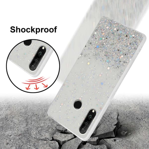 Huawei P30 LITE Skal Fodral Case Cover av flexibelt TPU-silikon med glittrande glitter