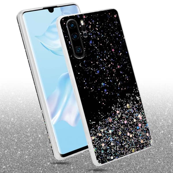 Huawei P30 PRO Suojakuori Suojakotelo joustavasta TPU-silikonista jossa on kimaltelevaa glitteriä