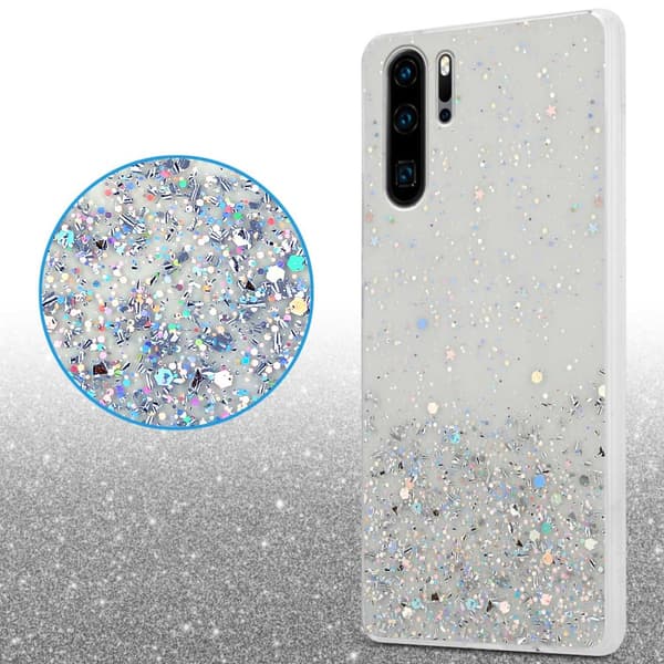 Huawei P30 PRO Skal Fodral Case Cover av flexibelt TPU-silikon med glittrande glitter