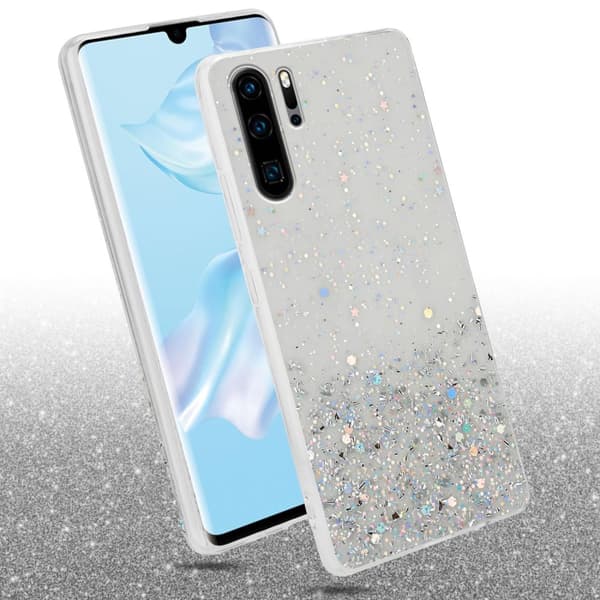 Huawei P30 PRO Suojakuori Suojakotelo joustavasta TPU-silikonista jossa on kimaltelevaa glitteriä