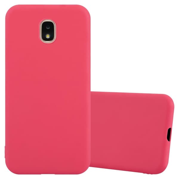 Samsung Galaxy J3 2018 Skal Fodral Case Cover Mobilskydd av flexibelt TPU-silikon CANDY RÖD