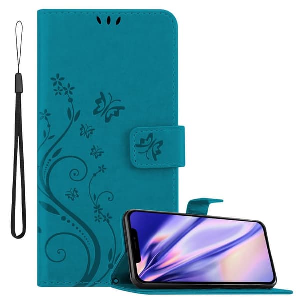 Deksel til iPhone 13 PRO MAX Lommebokdeksel i blomster design med magnetisk lukking, stativfunksjon og kortplasser