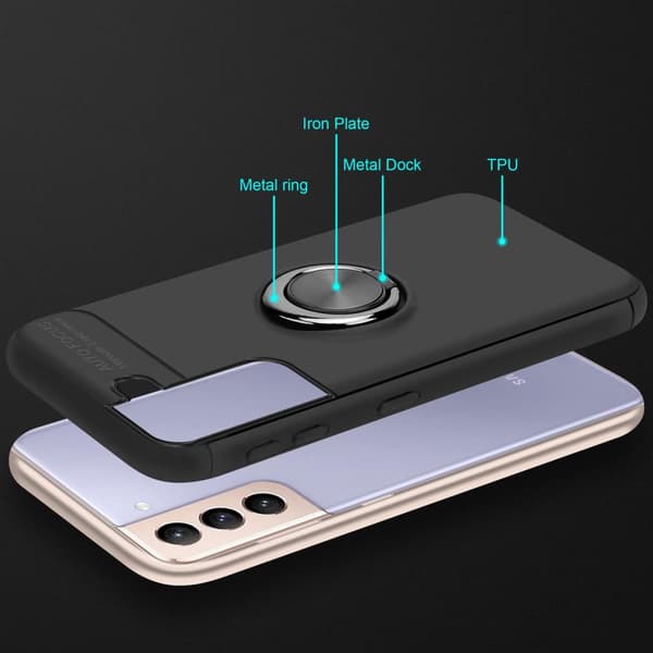 Samsung Galaxy S21 PLUS Skal Skyddsfodral Fodral med fokusring av TPU-silikon