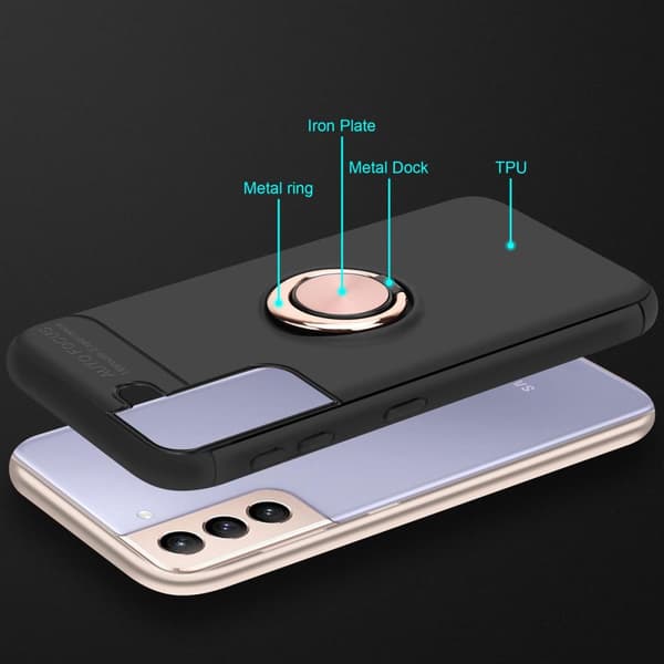 Samsung Galaxy S21 PLUS Skal Skyddsfodral Fodral med fokusring av TPU-silikon