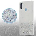Pikkukuva 4 / 6: Samsung Galaxy A11 / M11 Suojakuori Suojakotelo joustavasta TPU-silikonista jossa on kimaltelevaa glitteriä