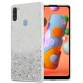 Pikkukuva 1 / 6: Samsung Galaxy A11 / M11 Suojakuori Suojakotelo joustavasta TPU-silikonista jossa on kimaltelevaa glitteriä