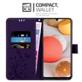 Miniatyrbilde 3 av 8: Deksel til Samsung Galaxy A42 5G / M42 5G Lommebokdeksel i blomster design med magnetisk lukking, stativfunksjon og kortplasser
