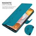 Miniatyrbilde 5 av 8: Deksel til Samsung Galaxy A42 5G / M42 5G Lommebokdeksel i blomster design med magnetisk lukking, stativfunksjon og kortplasser