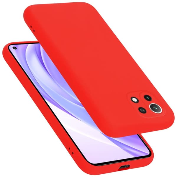 Xiaomi Mi 11 LITE (4G / 5G) / 11 LITE NE Suojakotelo Suojakuori valmistettu joustavasta TPU-silikonista LIQUID PUNAINEN