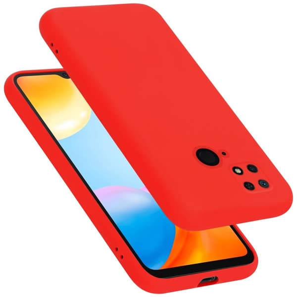 Xiaomi RedMi 10C / POCO C40 Suojakotelo Suojakuori valmistettu joustavasta TPU-silikonista LIQUID PUNAINEN
