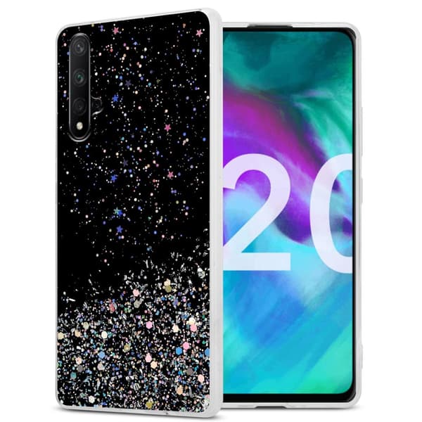 Honor 20 / 20S / Huawei NOVA 5T Skal Fodral Case Cover av flexibelt TPU-silikon med glittrande glitter