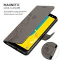 Miniatyrbilde 5 av 8: Deksel til Samsung Galaxy J6 2018 Lommebokdeksel i blomster design med magnetisk lukking, stativfunksjon og kortplasser