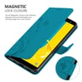Miniatyrbilde 5 av 8: Deksel til Samsung Galaxy J6 2018 Lommebokdeksel i blomster design med magnetisk lukking, stativfunksjon og kortplasser