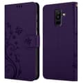 Miniatyrbilde 8 av 8: Deksel til Samsung Galaxy A6 PLUS 2018 Lommebokdeksel i blomster design med magnetisk lukking, stativfunksjon og kortplasser