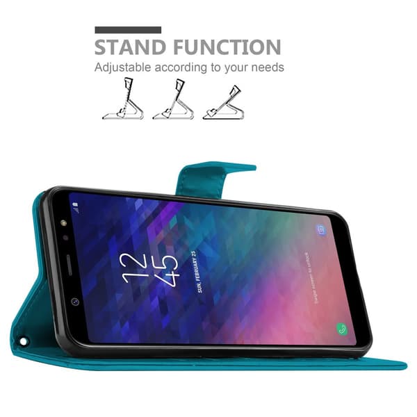 Samsung Galaxy A6 PLUS 2018 Pungetui Cover Blomster ()
