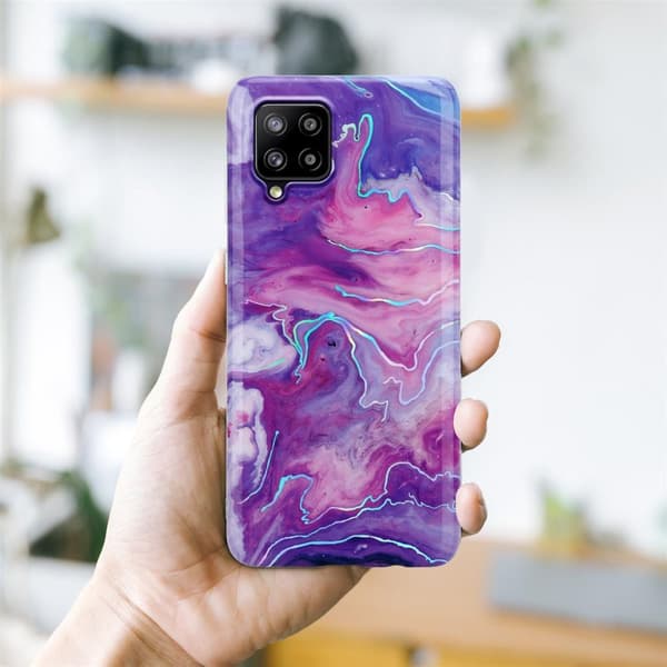 Lommebokdeksel til Samsung Galaxy A42 4G Deksel av TPU-silikon med mosaikkmønster