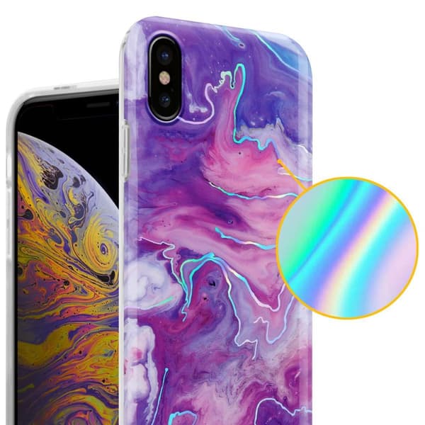 iPhone XS MAX Suojakotelo Suojakuori valmistettu TPU silikoni kuvio mosaiikki