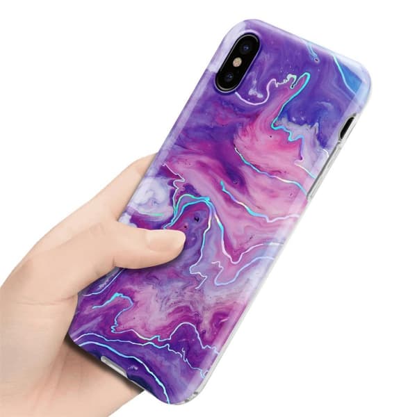 iPhone XS MAX Suojakotelo Suojakuori valmistettu TPU silikoni kuvio mosaiikki