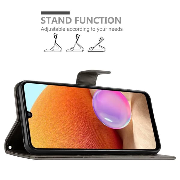 Deksel til Samsung Galaxy A32 4G Lommebokdeksel i blomster design med magnetisk lukking, stativfunksjon og kortplasser