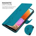 Pikkukuva 5 / 8: Samsung Galaxy A32 4G Suojakotelo Suojakuori Lompakkokotelo Matkapuhelinkotelo Kukat jossa on magneettisuljenta, jalusta-toiminto ja korttipaikat