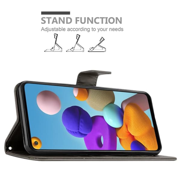 Samsung Galaxy A21s Suojakotelo Suojakuori Lompakkokotelo Matkapuhelinkotelo Kukat jossa on magneettisuljenta, jalusta-toiminto ja korttipaikat