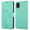Miniatyrbild 9 av 9: Samsung Galaxy A21s Skal Fodral i blomdesign Mobilskydd Case Cover med magnetisk stängning, ståfunktion och kortplatser