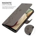 Miniatyrbilde 4 av 8: Deksel til Samsung Galaxy A12 / M12 Lommebokdeksel i blomster design med magnetisk lukking, stativfunksjon og kortplasser