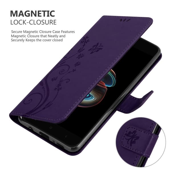 Xiaomi Mi A1 / Mi 5X Skal Fodral i blomdesign Mobilskydd Case Cover med magnetisk stängning, ståfunktion och kortplatser