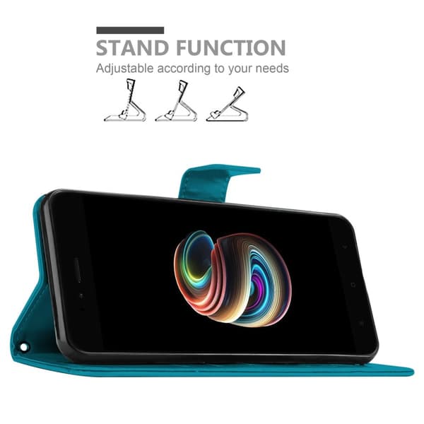 Xiaomi Mi A1 / Mi 5X Skal Fodral i blomdesign Mobilskydd Case Cover med magnetisk stängning, ståfunktion och kortplatser