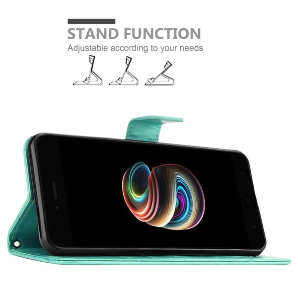 Xiaomi Mi A1 / Mi 5X Skal Fodral i blomdesign Mobilskydd Case Cover med magnetisk stängning, ståfunktion och kortplatser