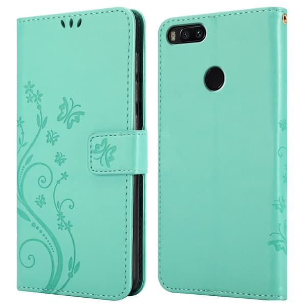 Xiaomi Mi A1 / Mi 5X Skal Fodral i blomdesign Mobilskydd Case Cover med magnetisk stängning, ståfunktion och kortplatser