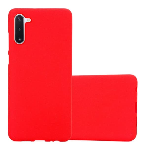 Samsung Galaxy NOTE 10 Skal Fodral Mobilskydd av flexibelt TPU-silikon FROST RÖD