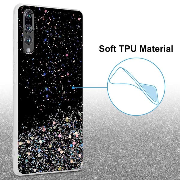 Huawei P20 PRO / P20 PLUS Skal Fodral Case Cover av flexibelt TPU-silikon med glittrande glitter