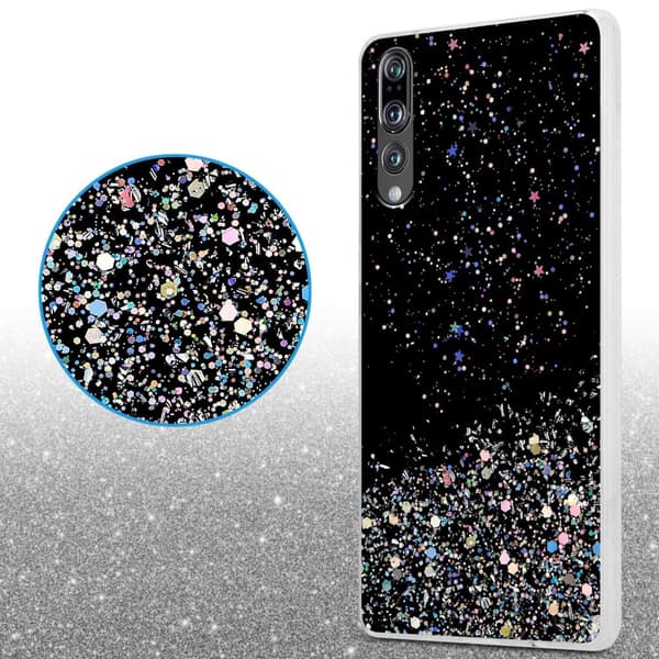 Huawei P20 PRO / P20 PLUS Skal Fodral Case Cover av flexibelt TPU-silikon med glittrande glitter