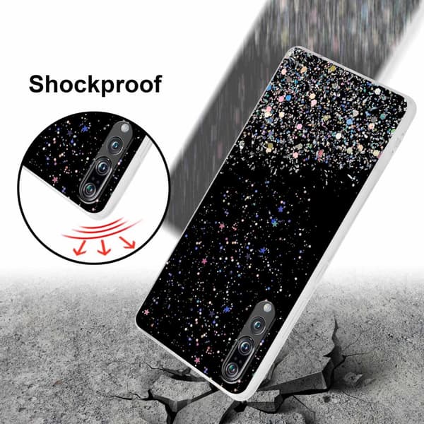 Huawei P20 PRO / P20 PLUS Skal Fodral Case Cover av flexibelt TPU-silikon med glittrande glitter