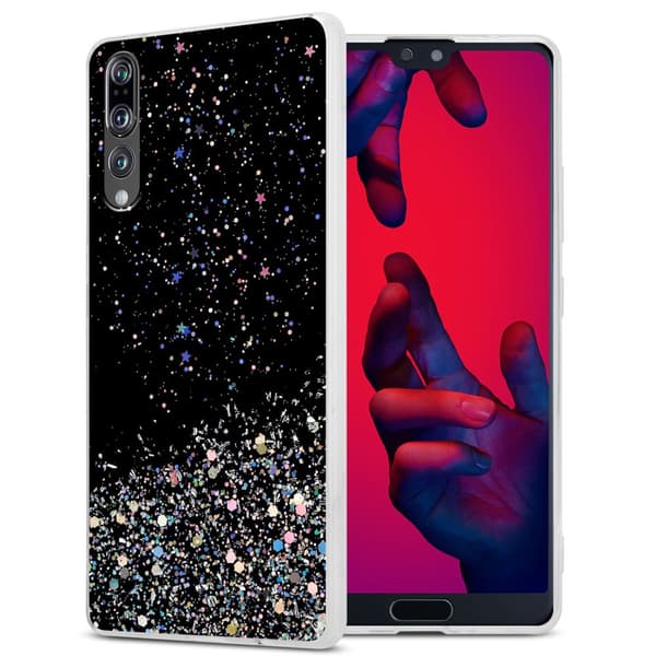 Huawei P20 PRO / P20 PLUS Skal Fodral Case Cover av flexibelt TPU-silikon med glittrande glitter