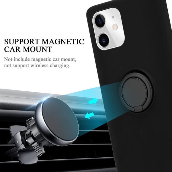 iPhone 11 Skal Fodral Mobilskydd av flexibelt TPU-silikon med ring Skyddsfodral Case Cover