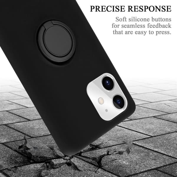 iPhone 11 Skal Fodral Mobilskydd av flexibelt TPU-silikon med ring Skyddsfodral Case Cover