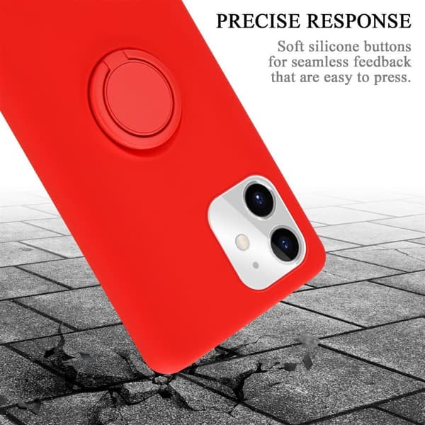 iPhone 11 Skal Fodral Mobilskydd av flexibelt TPU-silikon med ring Skyddsfodral Case Cover