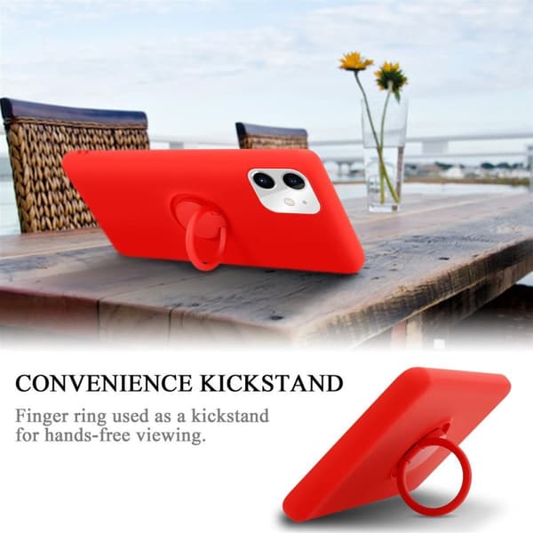 iPhone 11 Skal Fodral Mobilskydd av flexibelt TPU-silikon med ring Skyddsfodral Case Cover