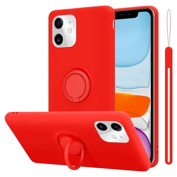 iPhone 11 Skal Fodral Mobilskydd av flexibelt TPU-silikon med ring Skyddsfodral Case Cover